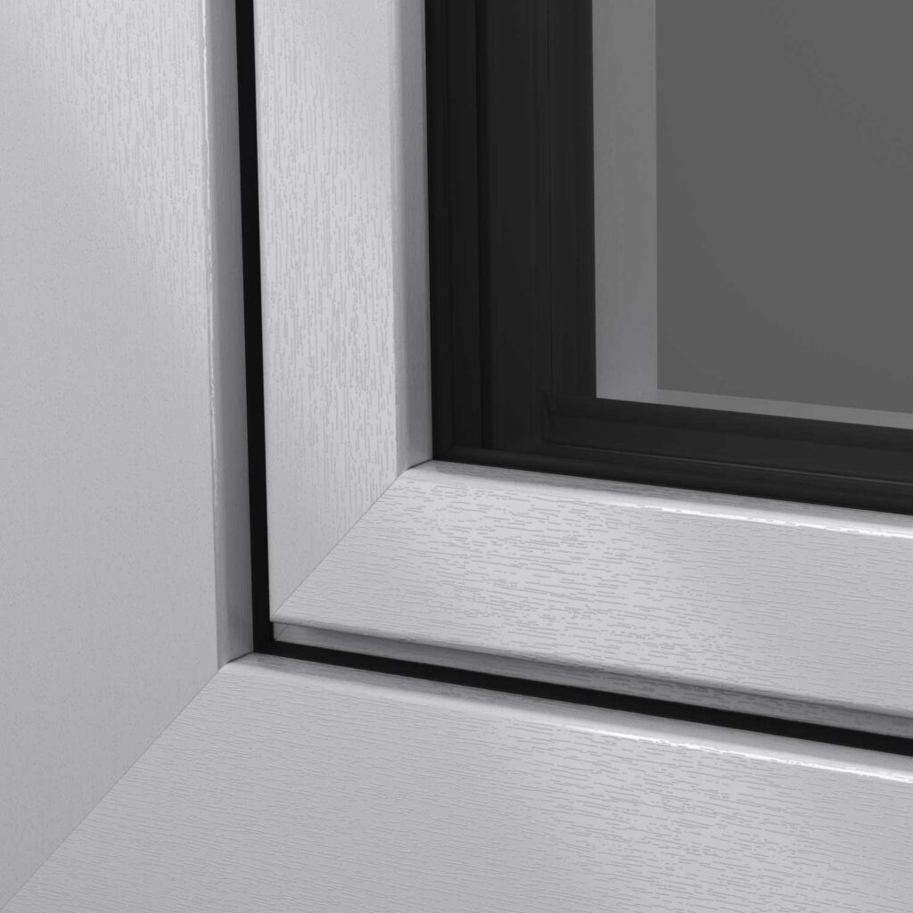 Light gray flush window.