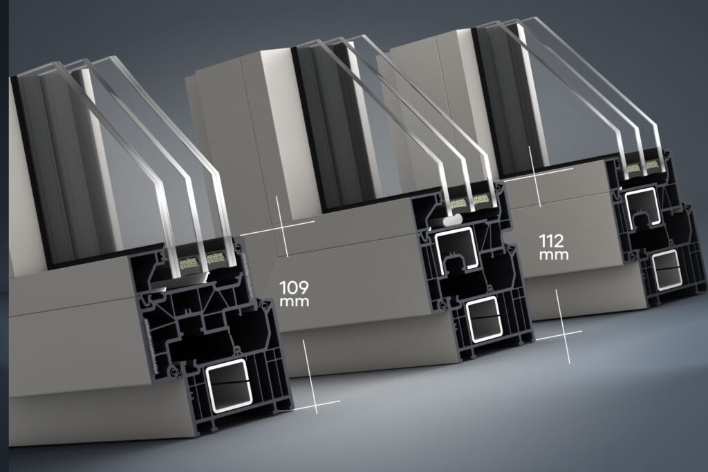 The height of the assembly of windows from the FORMA system.