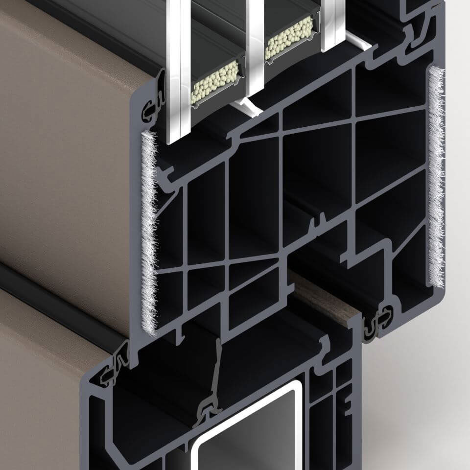 Glass fiber - reinforcement in FORMA ThermoFibra window sashes.