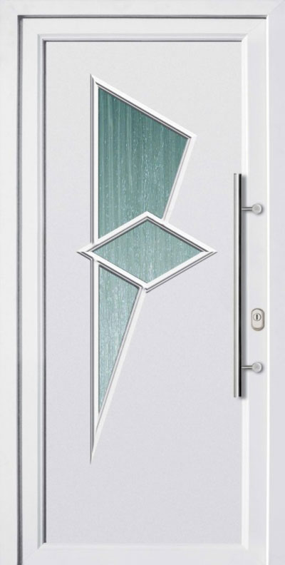 Entrance door - PVC, modern.