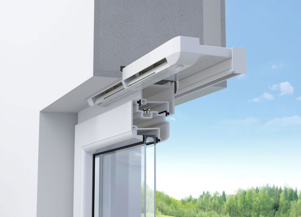 The AEROMAT flex window ventilator, which can be installed without prior milling of the slots.