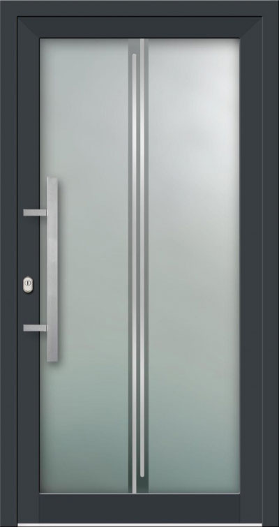 Entrance door - glass, Vision Glass Inox.