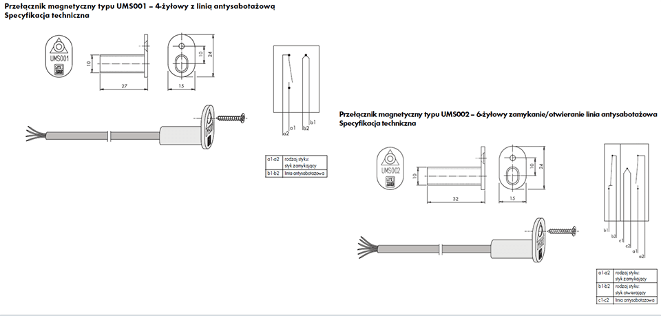 Examples of reed switches.