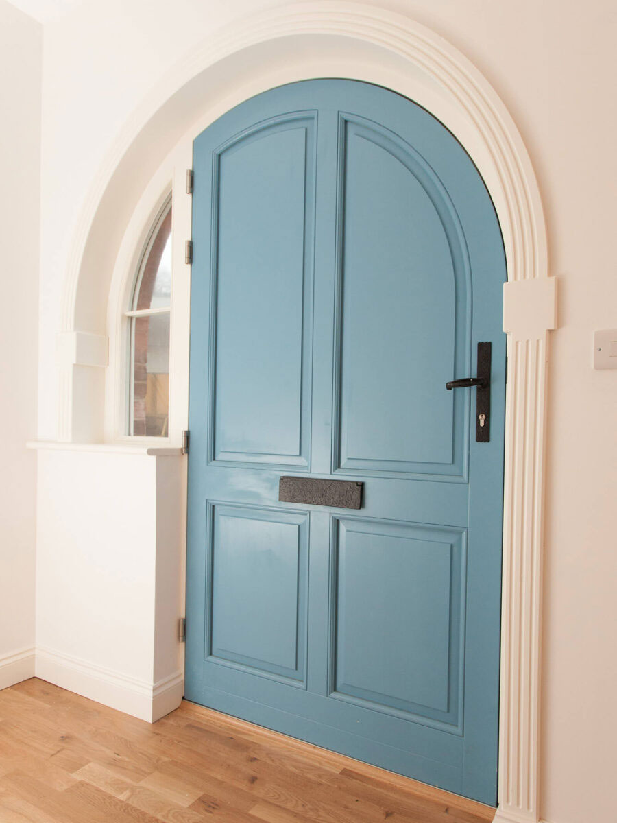 Blue wooden door