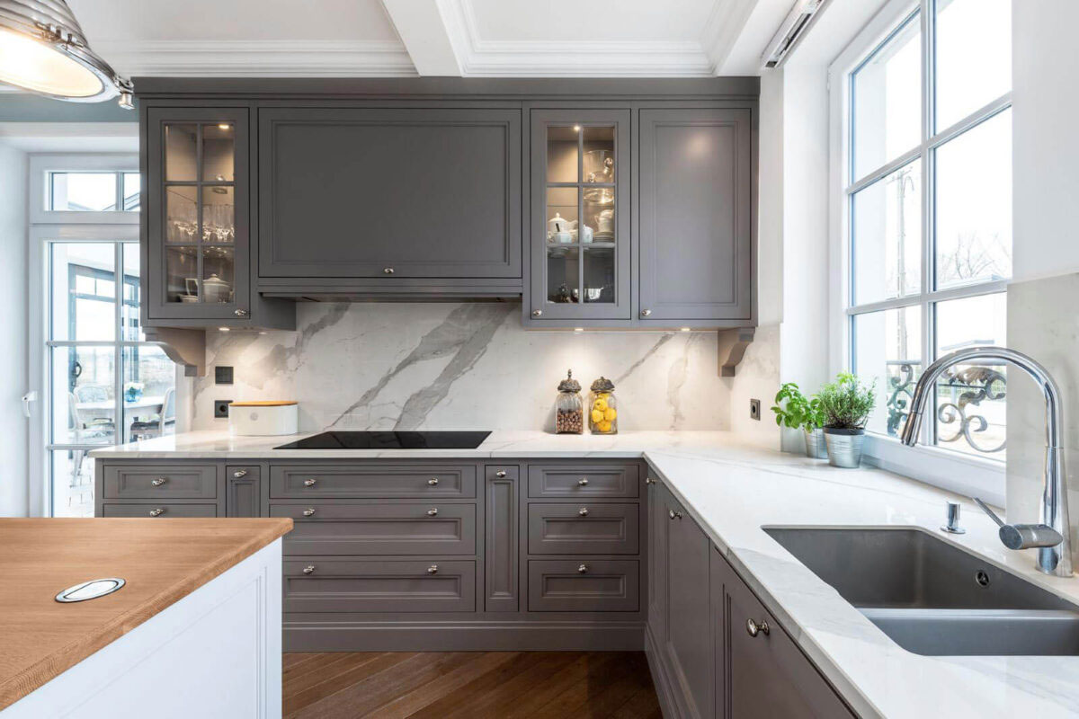 White window in the kitchen