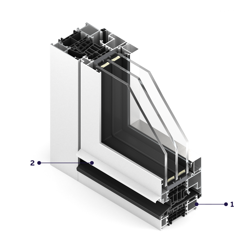 Premium 86 window with a threshold section.