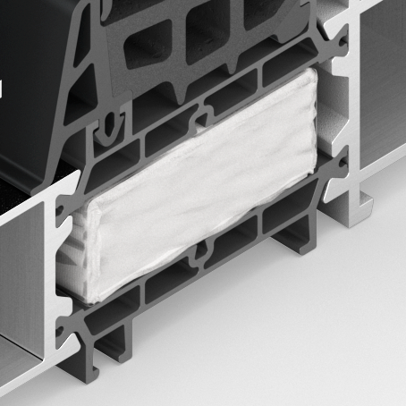 Frame insert made of aerogel.