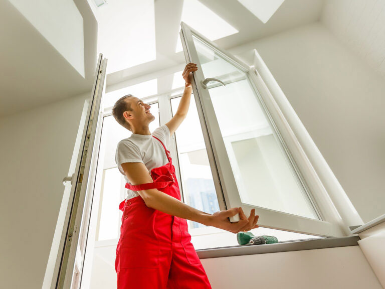 Adjustment of window hardware.