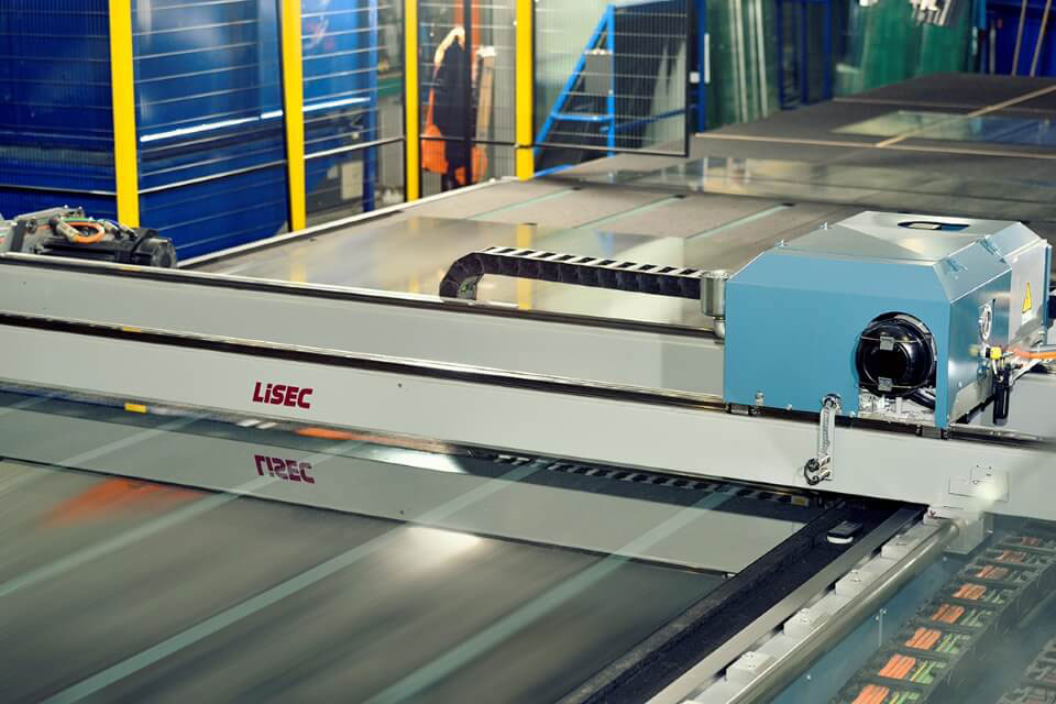 Glass cutting.