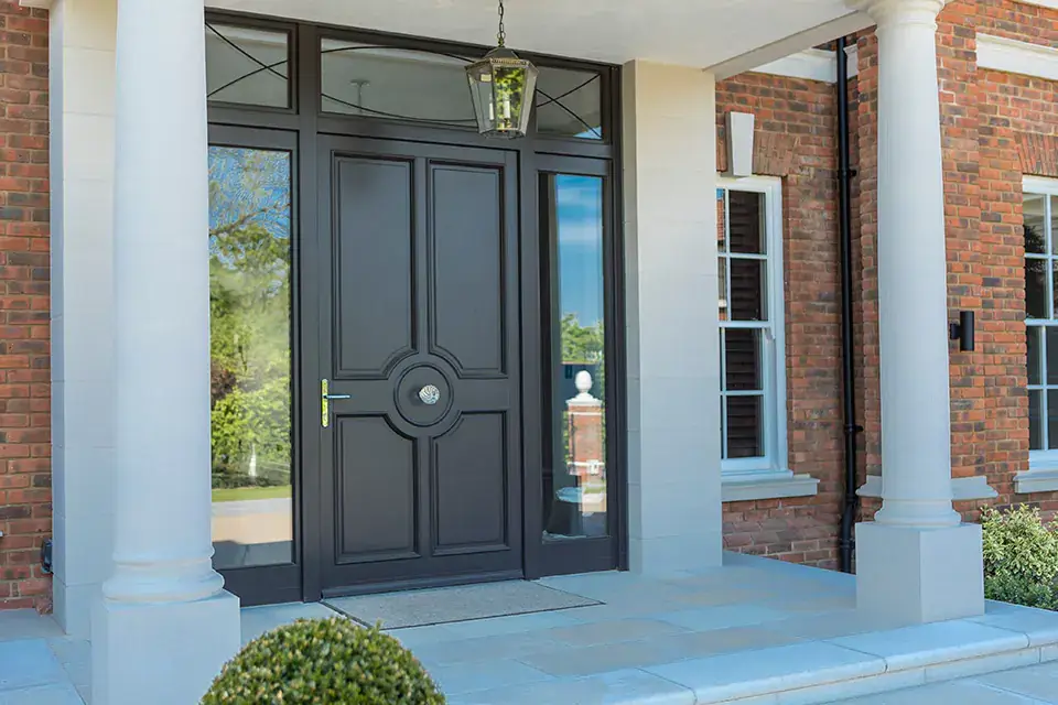 Brown wooden door