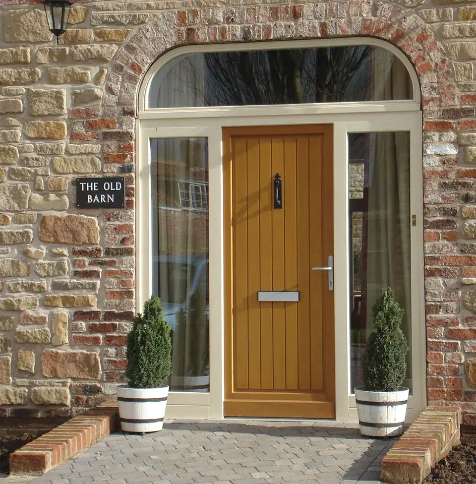 Light brown wooden door