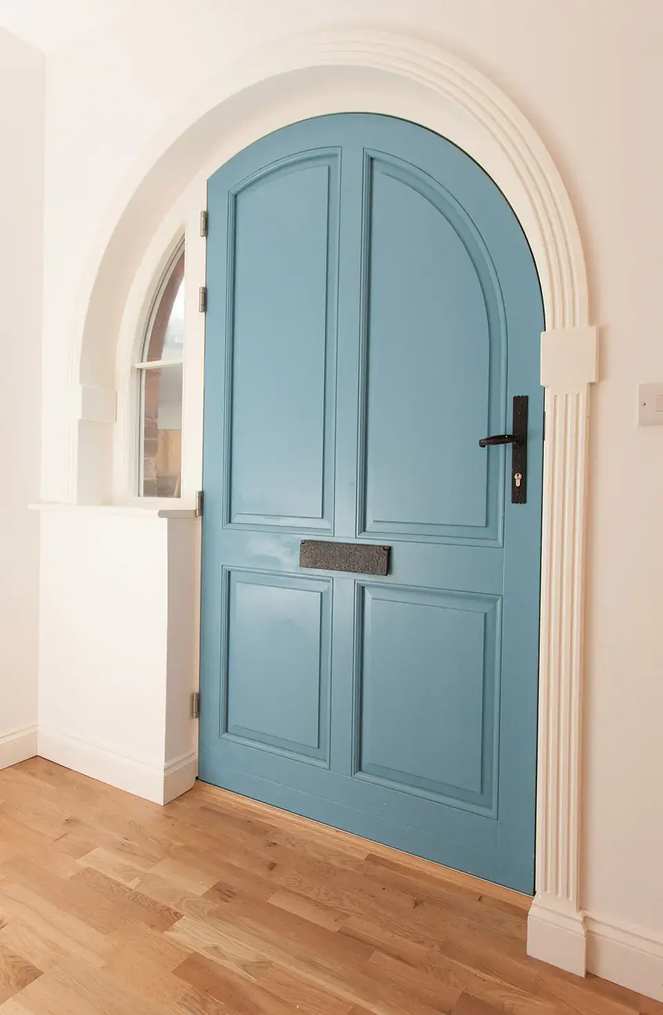 Blue wooden door