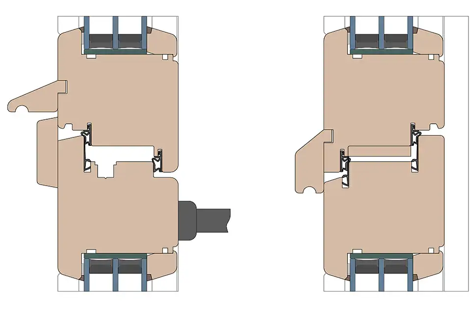 Cross-section of Stable Doors