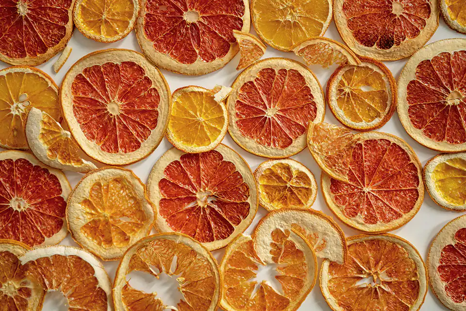 Dried oranges.