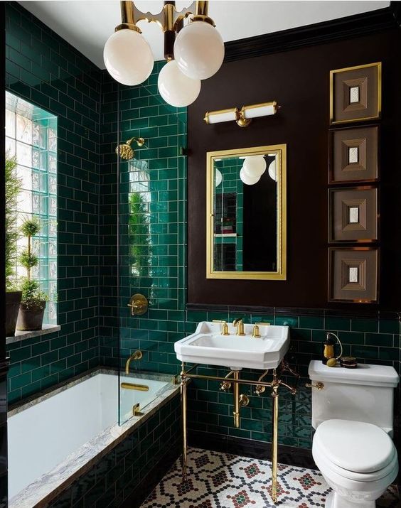 art deco bathroom