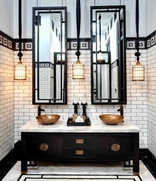 art deco style bathroom