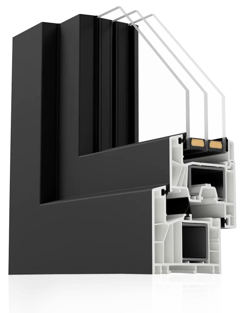 Cross-section of the MSline window