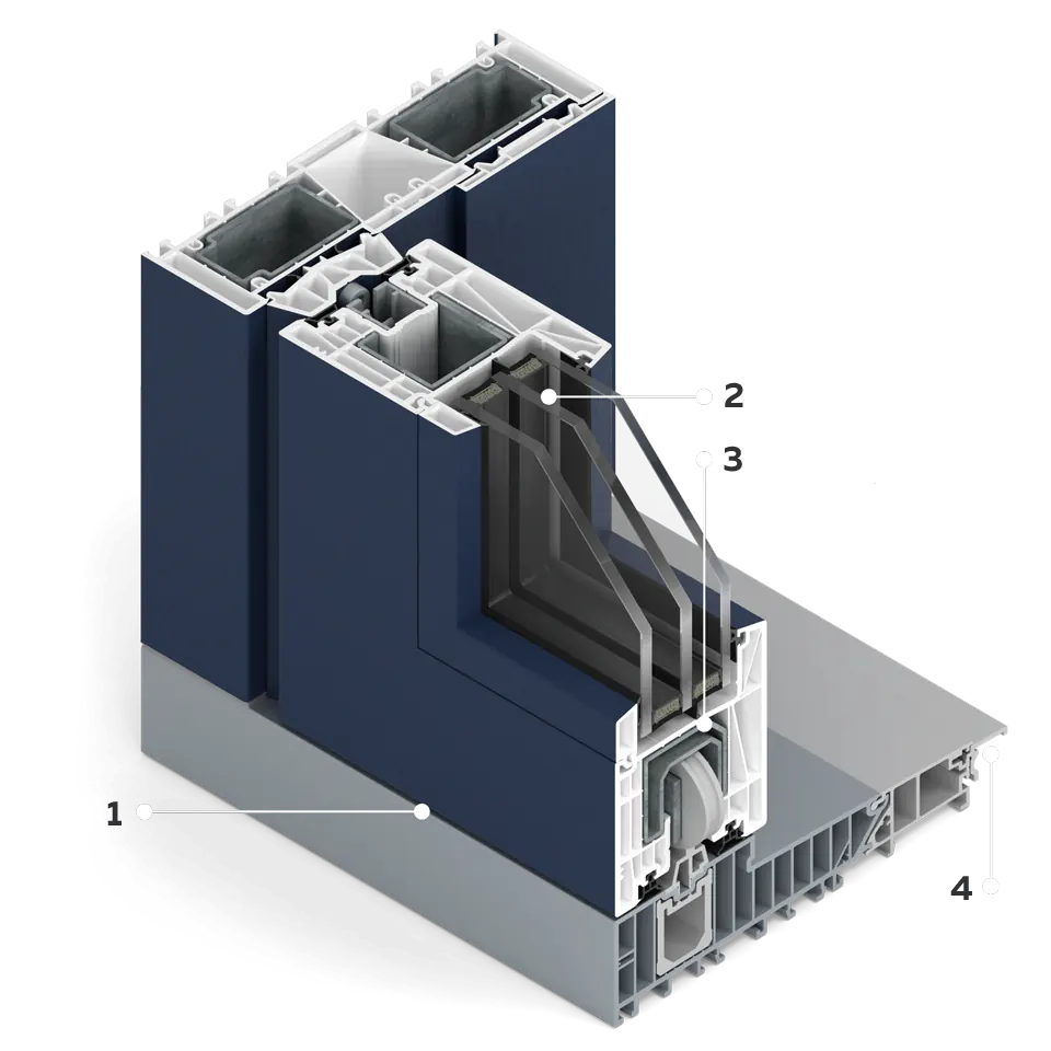 Cross-section of the lower part of Patio HST 82