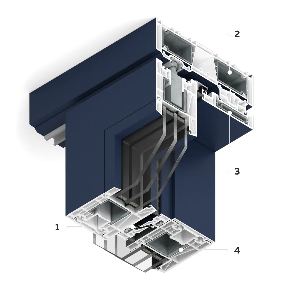 Cross-section of the upper part of Patio HST 82