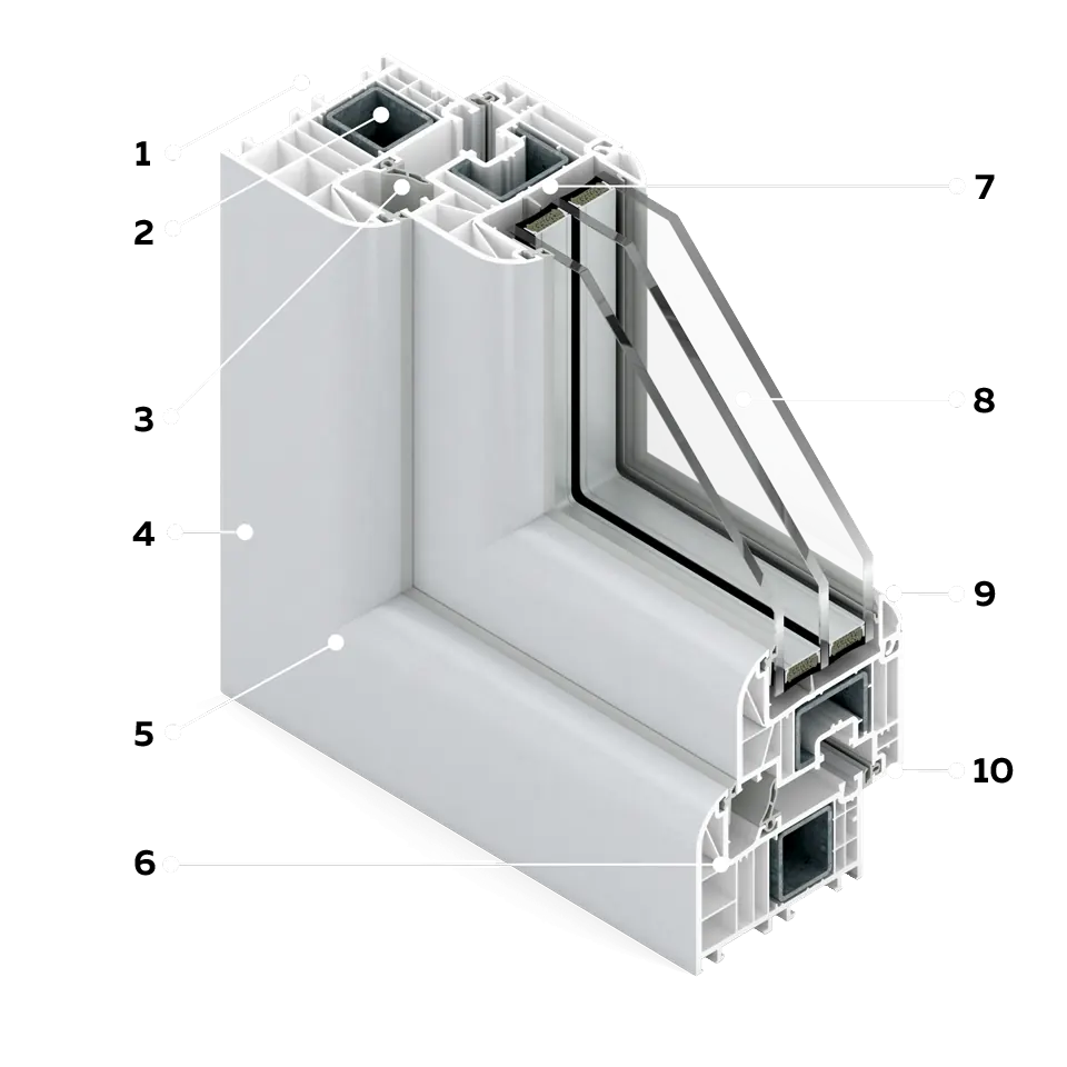 MS evolution [82]window in Lichtgrau veneer section.