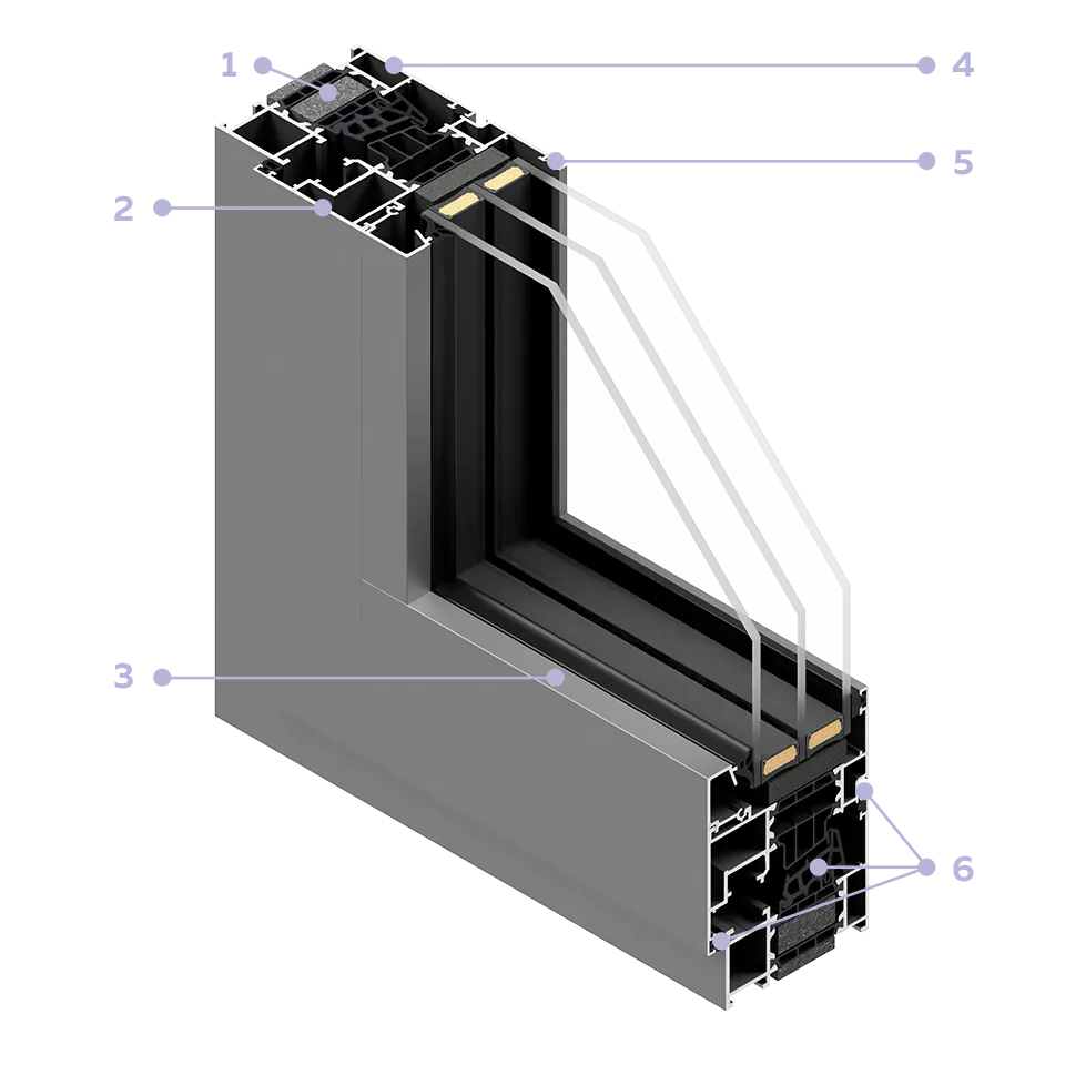 Cross-section of the Premium 79N window