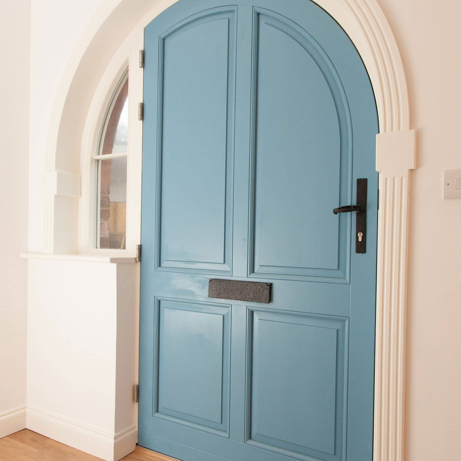 Blue wooden door