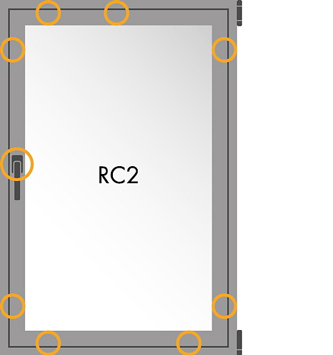 RC2 - arrangement of security striker plates.