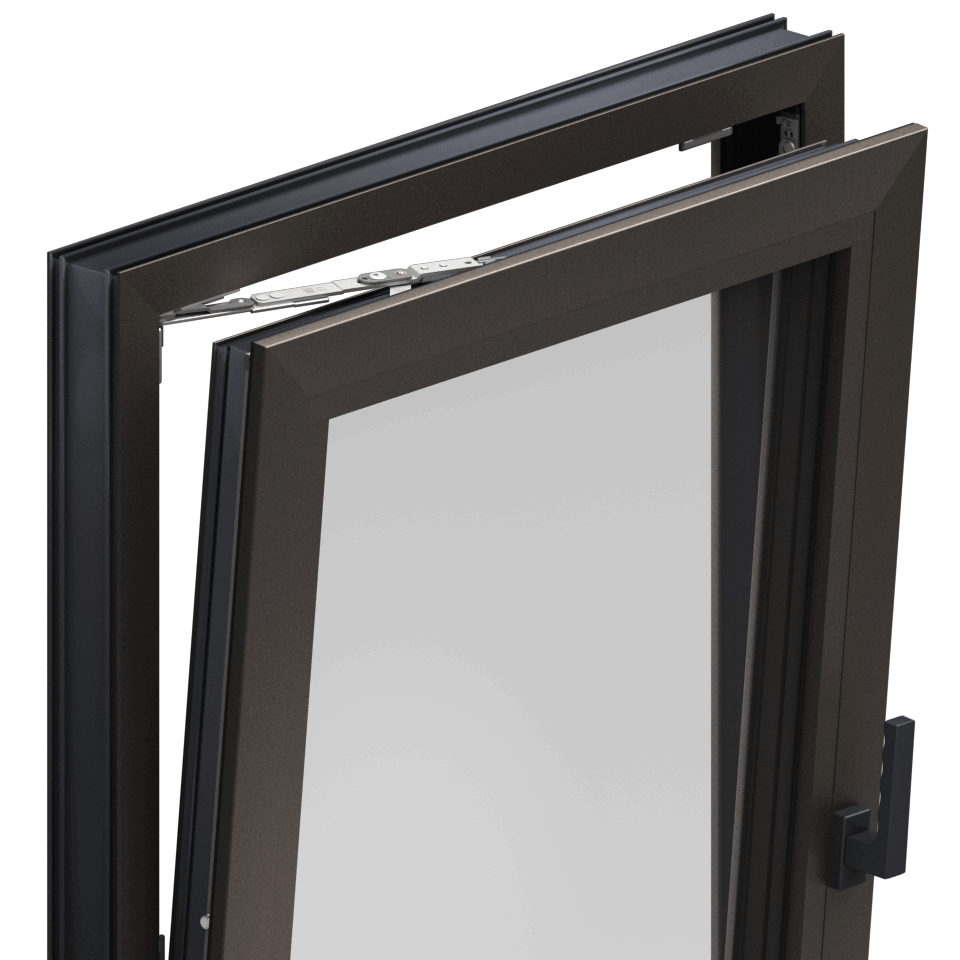 FORMA ThermoFibra window in a dark colour.