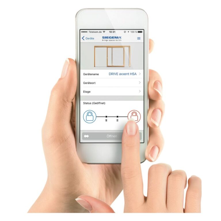 Siegenia motor - can be used using a dedicated application.